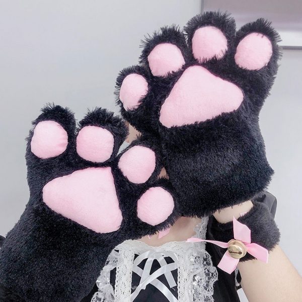 New Girls Plush Cat Claw Gloves Cute For Anime Cosplay Show Sweet Women Bear Claw Gloves 4 - Cat Paw Gloves
