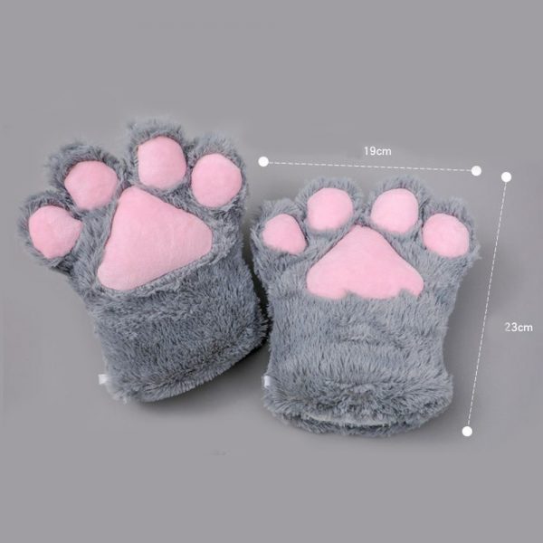 New Girls Plush Cat Claw Gloves Cute For Anime Cosplay Show Sweet Women Bear Claw Gloves 5 - Cat Paw Gloves