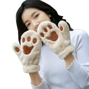 Plush Cat Claw Mittens Cute Fluffy Animal Paw Gloves Winter Gloves Halloween Costume Cosplay Party Full 1.jpg 640x640 1 - Cat Paw Gloves