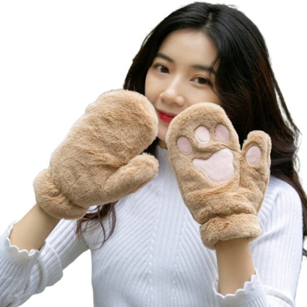 Plush Cat Claw Mittens Cute Fluffy Animal Paw Gloves Winter Gloves Halloween Costume Cosplay Party Full 3.jpg 640x640 3 - Cat Paw Gloves