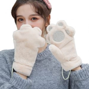 Plush Cat Claw Mittens Cute Fluffy Animal Paw Gloves Winter Gloves Halloween Costume Cosplay Party Full 4.jpg 640x640 4 - Cat Paw Gloves