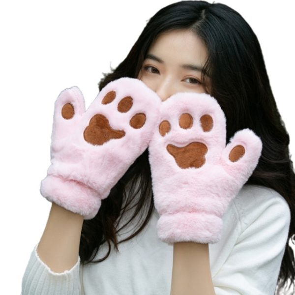 Plush Cat Claw Mittens Cute Fluffy Animal Paw Gloves Winter Gloves Halloween Costume Cosplay Party Full 5.jpg 640x640 5 - Cat Paw Gloves
