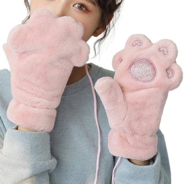 Plush Cat Claw Mittens Cute Fluffy Animal Paw Gloves Winter Gloves Halloween Costume Cosplay Party Full 7.jpg 640x640 7 - Cat Paw Gloves